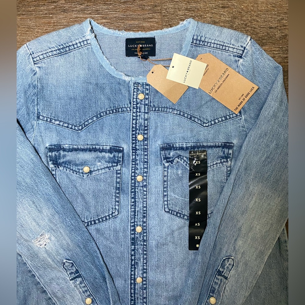 Lucky Brand Western Shirt Dress. Size XS. - Picture 3 of 5